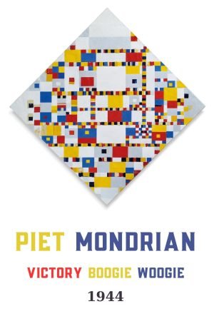 Victory Boogie Woogie Print Piet Mondrian Poster and framed canvas art
