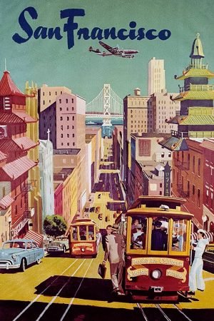 Vintage San Francisco TWA Travel Poster
