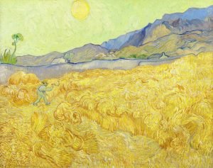 Wheatfield with a Reaper Print Van Gogh