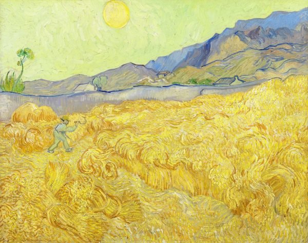 Wheatfield with a Reaper Print Van Gogh
