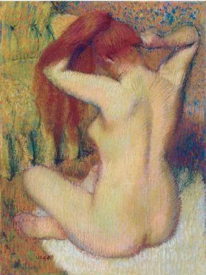 Woman Combing Her Hair Edgar Degas painting canvas print and framed poster