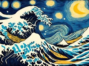 the great wave off kanagawa and starry night