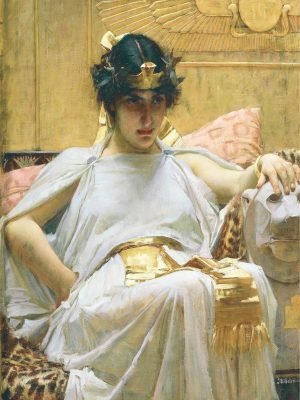John William Waterhouse Cleopatra Painting canvas print and framed poster