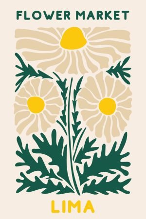 Flower Market Lima Poster​ print framed wall art
