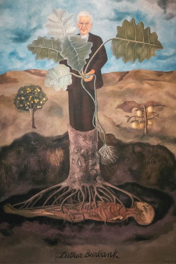 Frida Kahlo Portrait of Luther Burbank painting poster print and framed canvas wall art