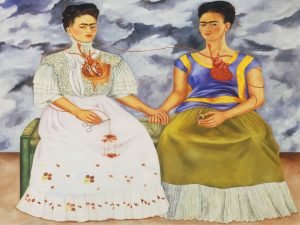 Frida Kahlo The 2 Fridas painting canvas wall art and framed poster print