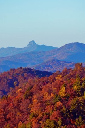 Grandfather Mountain Autumn Landscape Poster print and framed canvas art