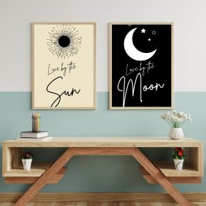 Live by the Sun Love by the Moon Wall Art canvas print and framed poster