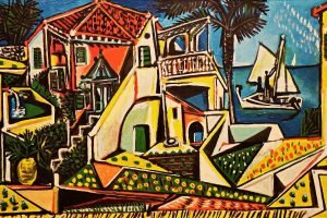 Pablo Picasso Mediterranean Landscape Cubist painting canvas wall art and framed poster print