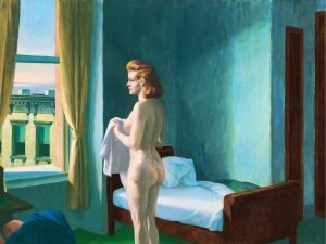 Edward Hopper Morning in a City painting canvas wall art and framed poster print