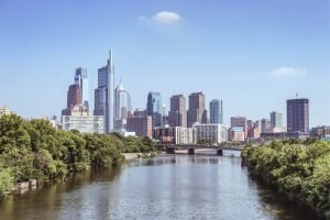 Philadelphia Skyline Poster Daytime Photo print framed phily cityscape canvas wall art