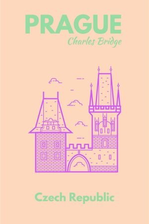 Preppy Prague Travel Poster