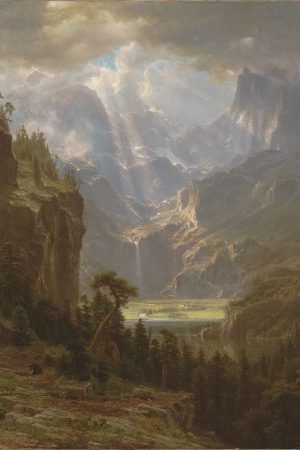 Albert Bierstadt Rocky Mountains Lander’s Peak painting canvas art print and framed poster