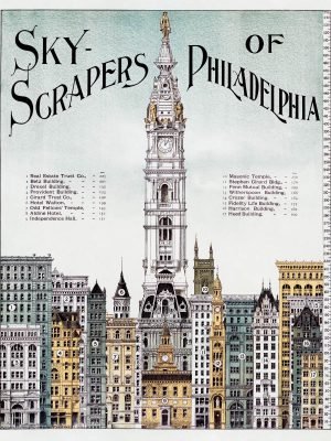 Skyscrapers of Philadelphia Poster framed canvas wall art