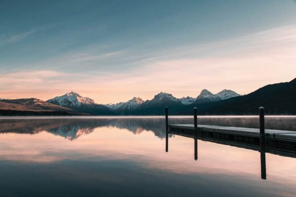 Sunrise at Lake Mcdonald photography poster print and framed canvas wall art