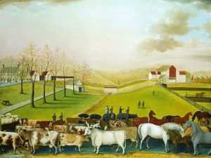 The Cornell Farm by Edward Hicks painting canvas wall art and framed poster print