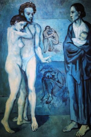 Pablo Picasso The Life (La Vie) Painting canvas wall art and framed poster print