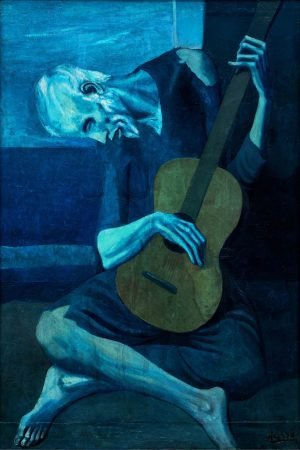 Pablo Picasso The Old Guitarist Print Framed poster and canvas wall art