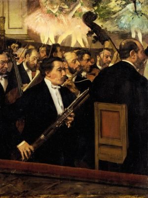 Edgar Degas The Orchestra at the Opera in paris painting canvas wall art and framed poster for sale