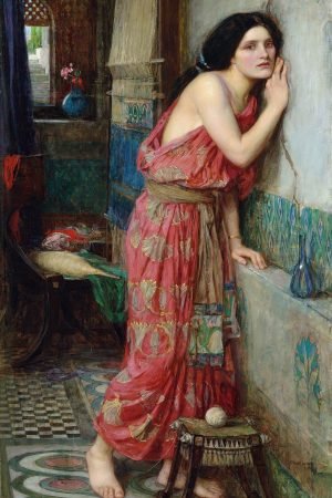 Thisbe John William Waterhouse painting canvas wall art and framed poster print