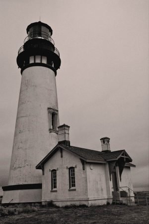 Vintage Yaquina Head Lighthouse Picture Print framed poster and canvas art