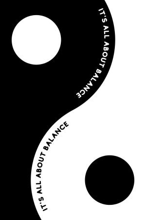 Yin Yang Balance Poster and framed canvas wall art