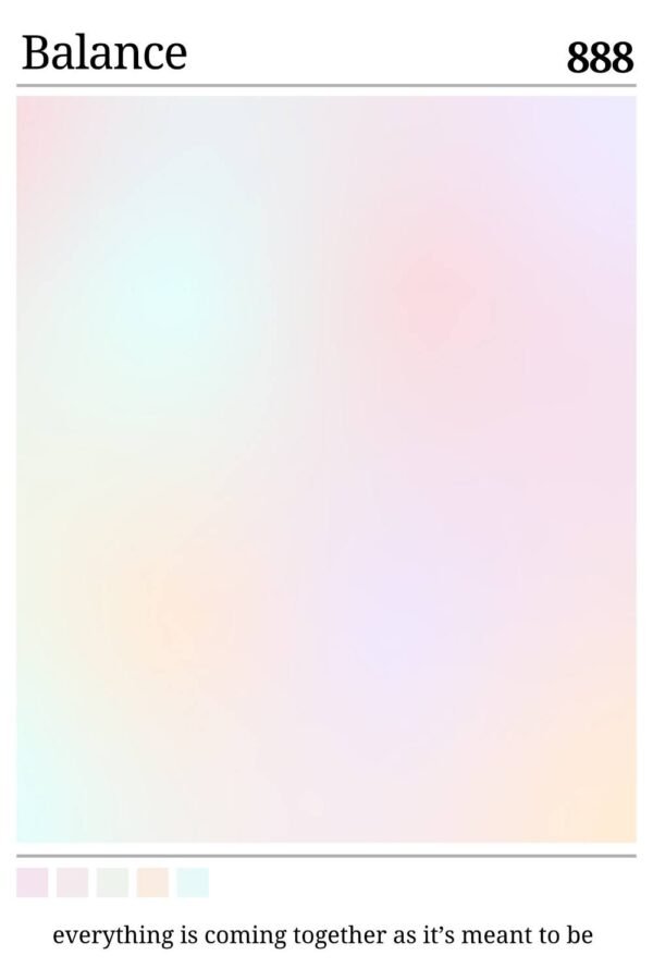 Angel Number 888 Balance Poster
