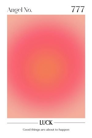 Aura Angel Number 777 Luck Poster