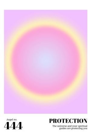 Aura Angel Number 444 Protection Poster