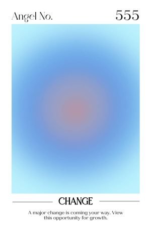 Aura Angel Number 555 Change Poster