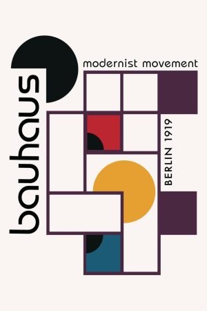 Bauhaus 1919 Berlin Modernist Geometric Poster