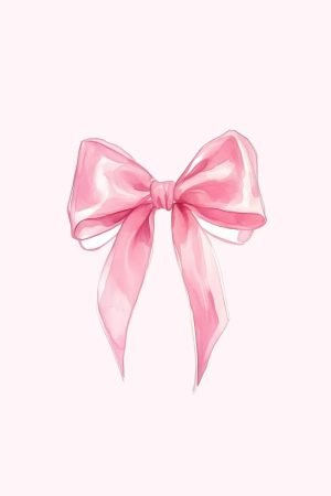 Blush Pink Bow Poster coquette wall art print