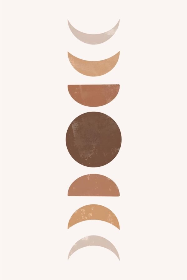 Boho Moon Phases Wall Art, Framed Posters and Canvas Art Print