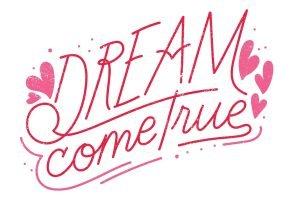 Dream Come True Quote poster and framed canvas wall art Print