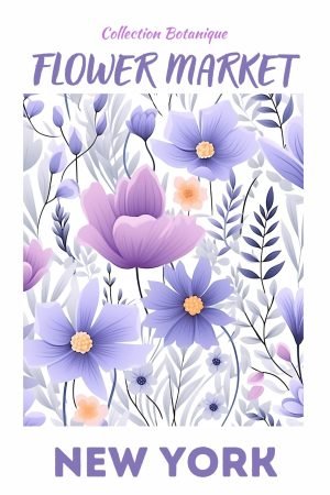 Flower Market New York Poster print framed wall art
