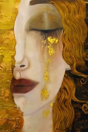 Gustav Klimt Golden Tears (freya's tears) Poster Print and Framed Canvas Wall Art