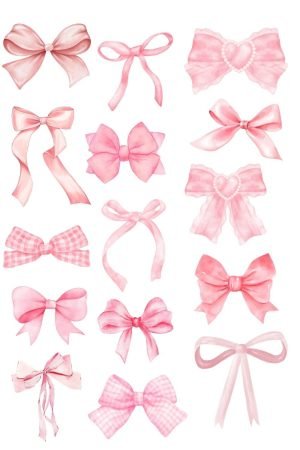 Pink Bow Tie Poster, framed coquette wall art, poster and canvas print