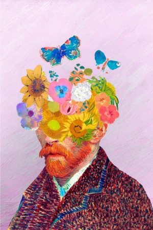 Van Gogh Flower Head Pop Art