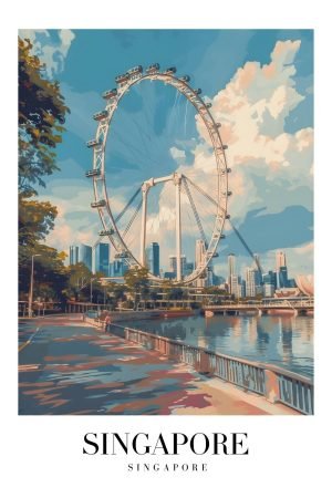 Vintage Singapore Travel Poster