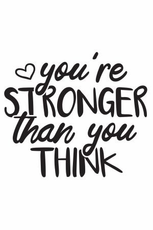 You are Stronger Than You Think Poster quote framed canvas wall art