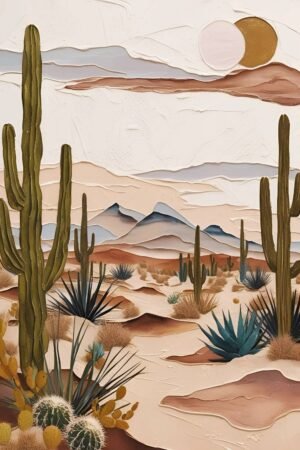 Abstract Desert Landscape Painting Art Print