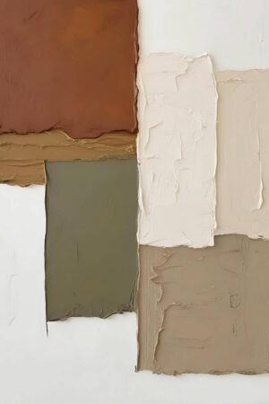 Abstract Earth Tone Art Print, Canvas Wall Art and Framed Poster