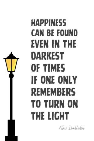 Albus Dumbledore Happiness Quote Poster​