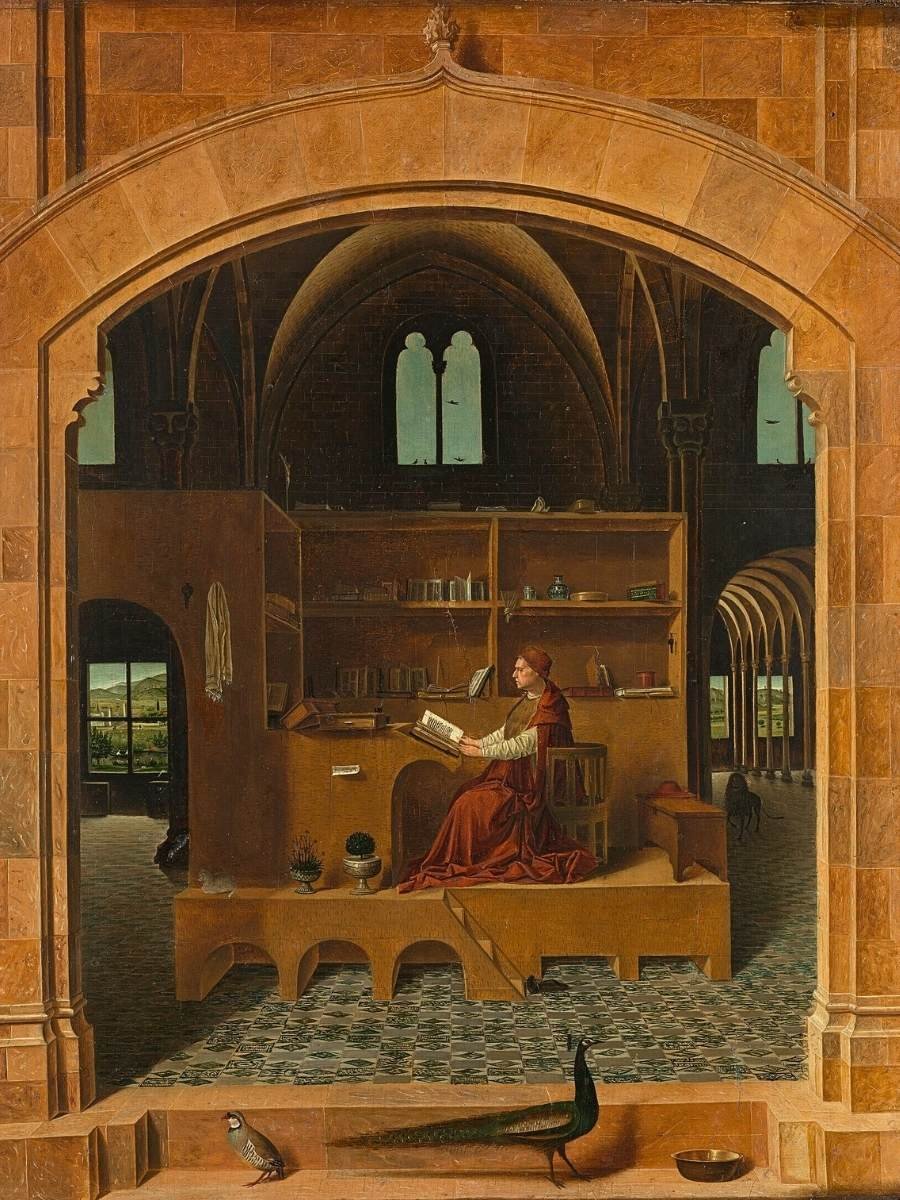 Antonello da Messina St Jerome in his Study - c1475