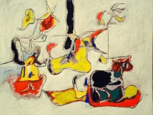 Arshile Gorky Garden in Sochi Art Print, Abstract expressionist painting canvas wall art and framed poster