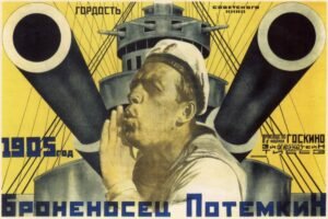 Battleship Potemkin Movie Poster Horizontal Retro Canvas WAll Art Print