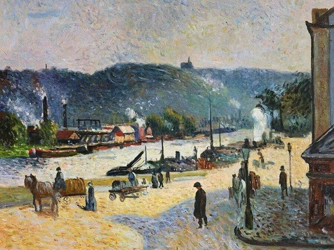 Camille Pissarro: The Quays at Rouen 1883