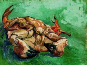 Crab on its Back Print Vincent Van Gogh Canvas wall art and framed poster