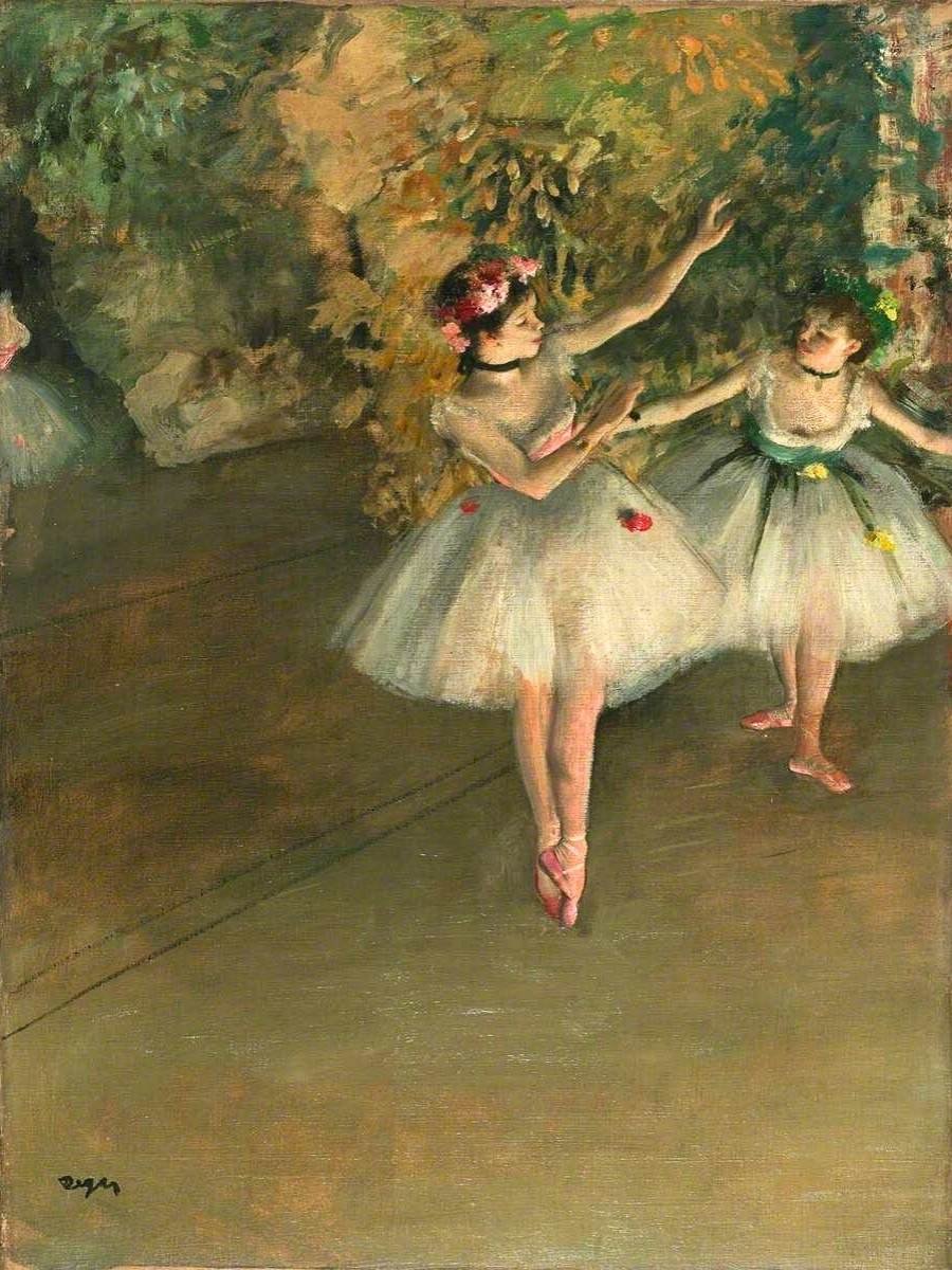 Edgar Degas: Two Dancers on the Stage – 1874