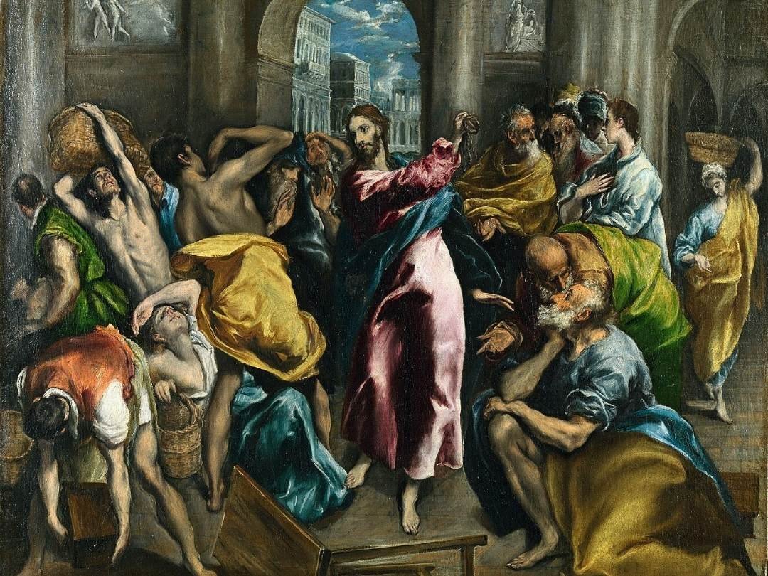 El Greco: Christ driving the Traders from the Temple - c1600